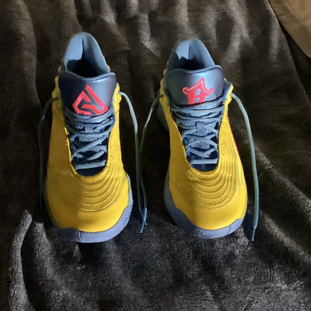 Nike Yellow and Blue Athletic Shoes